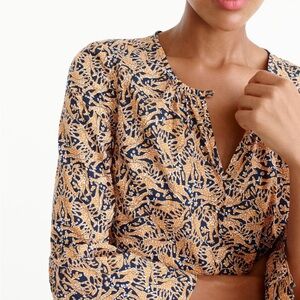J. Crew x Drake’s London Bell Giraffe Print Blouse